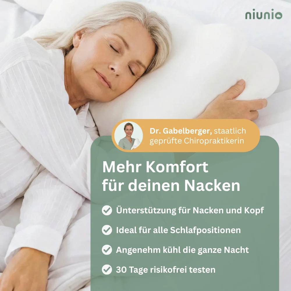 niunio Anzeige mit Empfehlung einer Chiropraktikerin