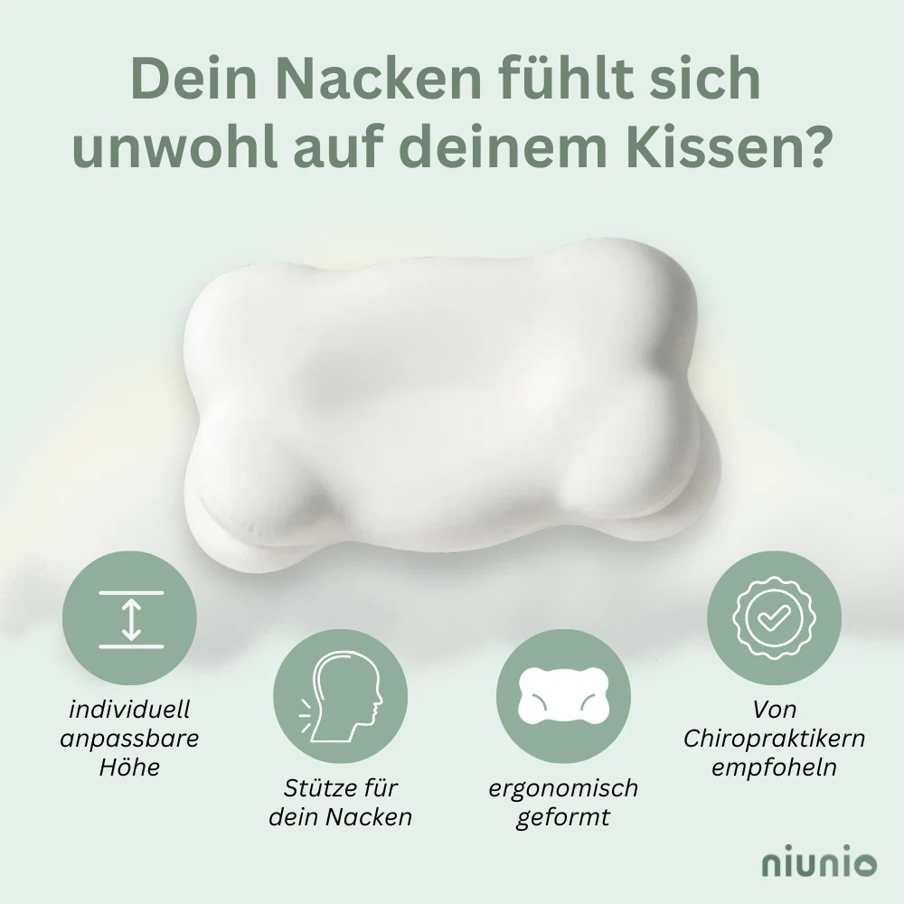 niunio Anzeige mit einer Frage zu Nackenbeschwerden