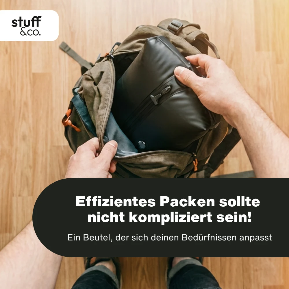 Kompressionsbeutel im Rucksack